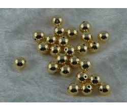 25 Perlen 8mm gold